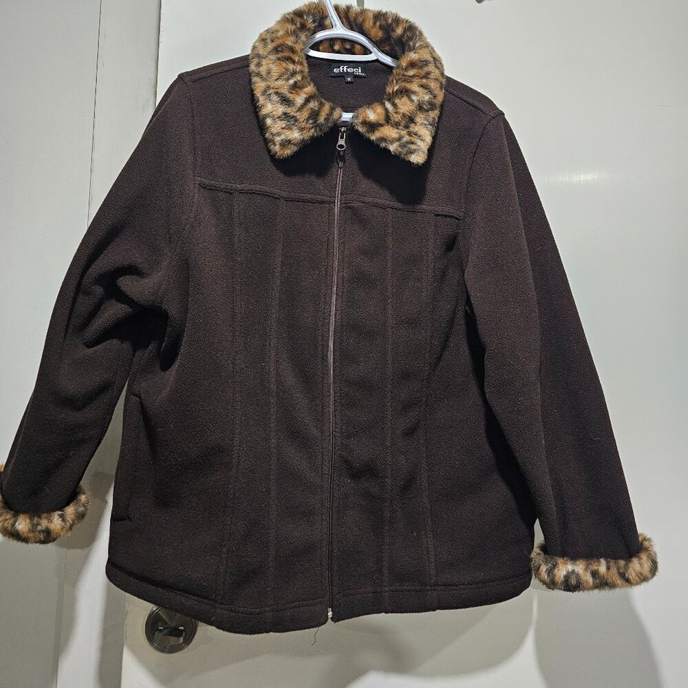 Effeci Jacket for women Size XL , Brown